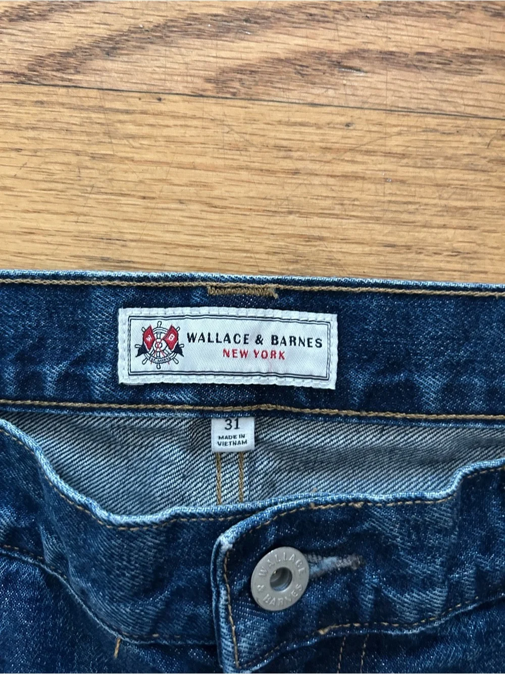 Wallace and Barnes Men's Dark Blue Denim Jeans